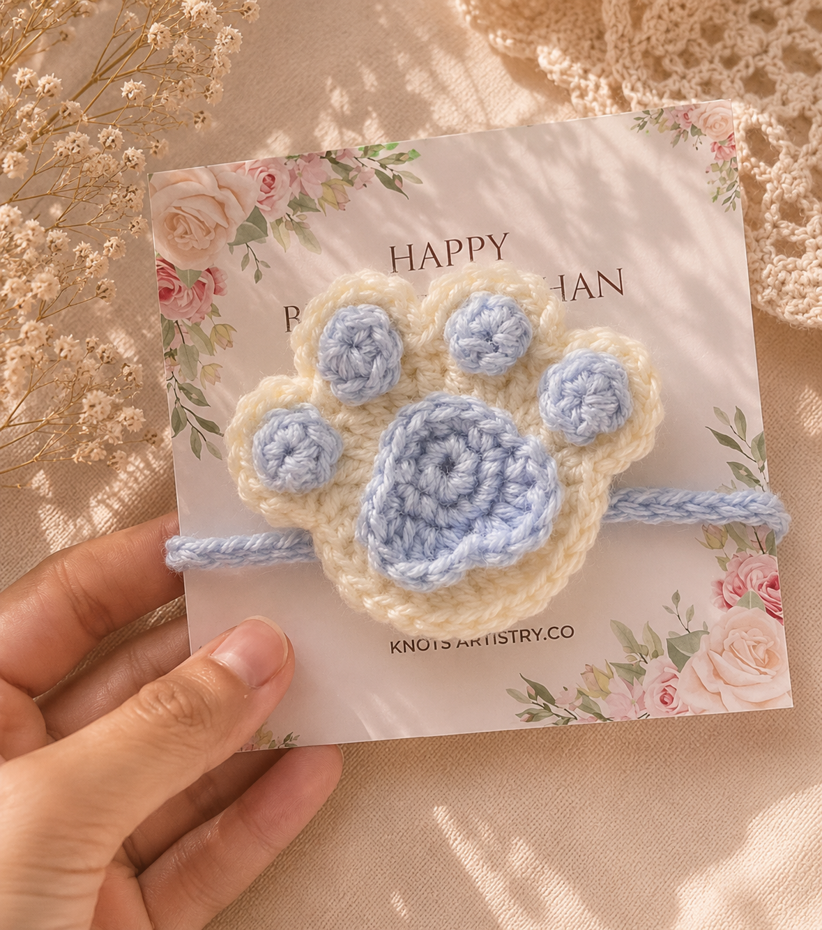 Paw Crochet Rakhi