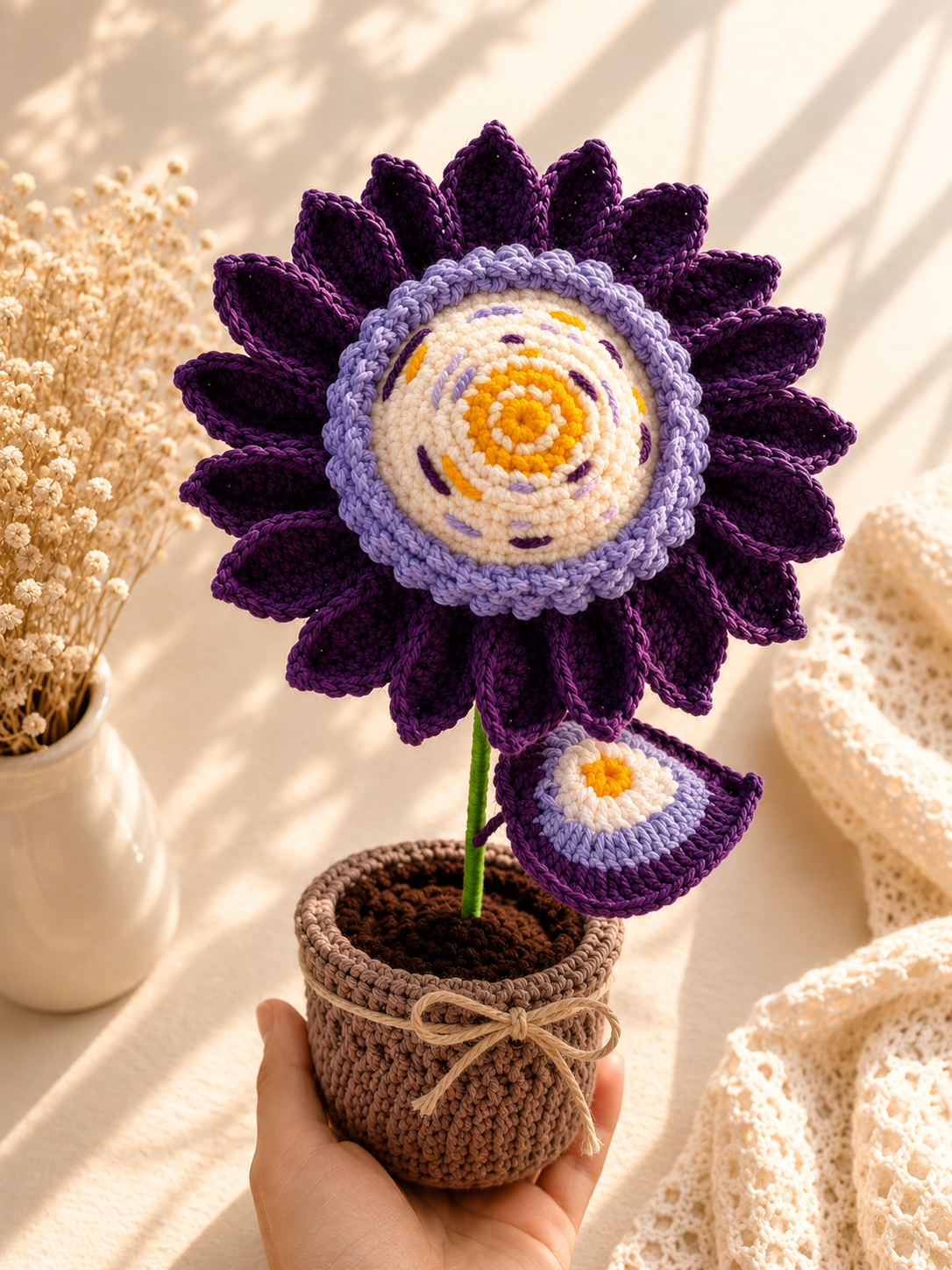 Purple van gogh pot