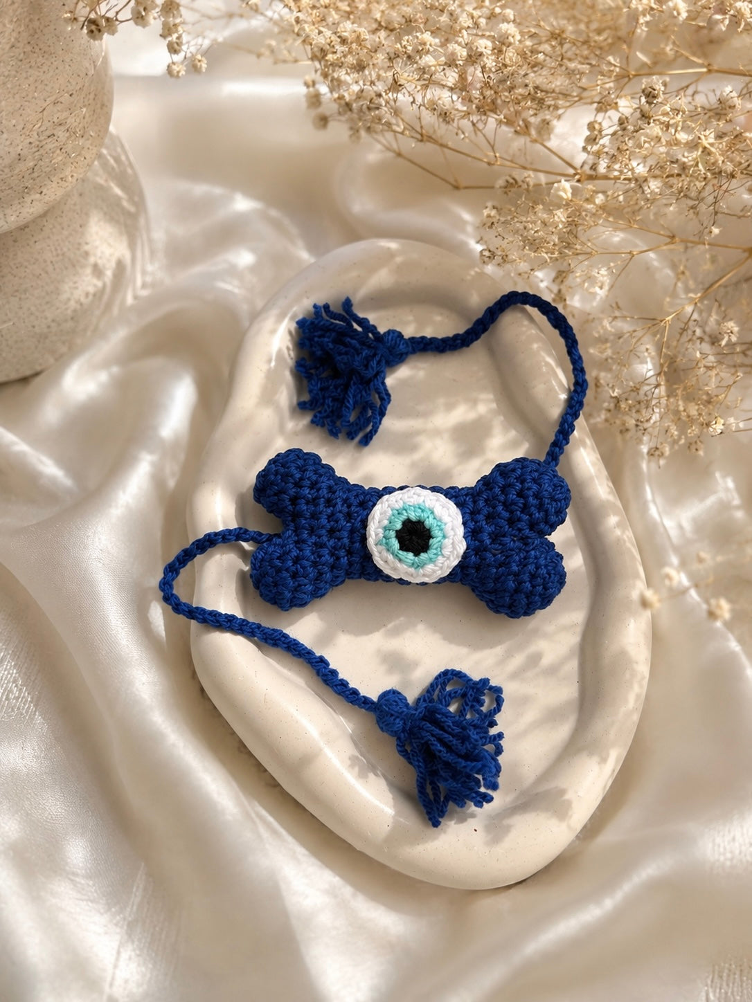 Evil Eye Bone Crochet Rakhi