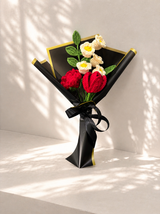 Scarlet and Ivory bouquet